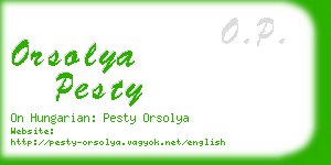 orsolya pesty business card